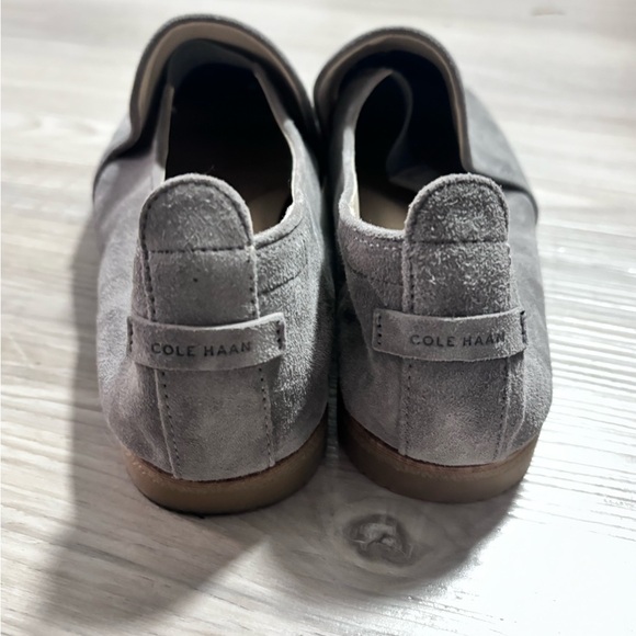 Cole Haan Tacoma Suede Water Resistant Flats Slip-On Loafers, Gray, Sz 8.5 - Picture 6 of 6